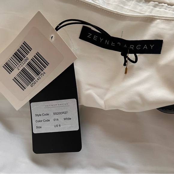 NWT ZEYNEP ARCAY Ruched Cotton Mini Dress - Picture 8 of 10